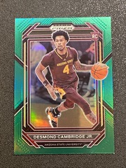 2023 Panini Draft Picks #41 Desmond Cambridge Jr RC Green Prizm Rookie